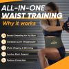imageAPEXUP Waist Trainer for Women Lower Belly Fat Men Sweat Band Stomach Wrap Waist Trimmer with Removable Lumbar SupportArmy Green