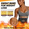 imageAPEXUP Waist Trainer for Women Lower Belly Fat Men Sweat Band Stomach Wrap Waist Trimmer with Removable Lumbar SupportBlackblue
