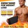 imageAPEXUP Waist Trainer for Women Lower Belly Fat Men Sweat Band Stomach Wrap Waist Trimmer with Removable Lumbar SupportBlackorange