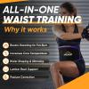 imageAPEXUP Waist Trainer for Women Lower Belly Fat Men Sweat Band Stomach Wrap Waist Trimmer with Removable Lumbar SupportBlackpurple