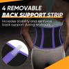imageAPEXUP Waist Trainer for Women Lower Belly Fat Men Sweat Band Stomach Wrap Waist Trimmer with Removable Lumbar SupportBlackpurple