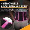 imageAPEXUP Waist Trainer for Women Lower Belly Fat Men Sweat Band Stomach Wrap Waist Trimmer with Removable Lumbar SupportBlackrose Red