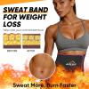 imageAPEXUP Waist Trainer for Women Lower Belly Fat Men Sweat Band Stomach Wrap Waist Trimmer with Removable Lumbar SupportBlackrose Red