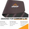 imageAPEXUP Waist Trainer for Women Lower Belly Fat Men Sweat Band Stomach Wrap Waist Trimmer with Removable Lumbar SupportMocha