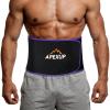 imageAPEXUP Waist Trainer for Women Lower Belly Fat Men Sweat Band Stomach Wrap Waist Trimmer with Removable Lumbar SupportBlackpurple