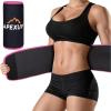 imageAPEXUP Waist Trainer for Women Lower Belly Fat Men Sweat Band Stomach Wrap Waist Trimmer with Removable Lumbar SupportBlackrose Red